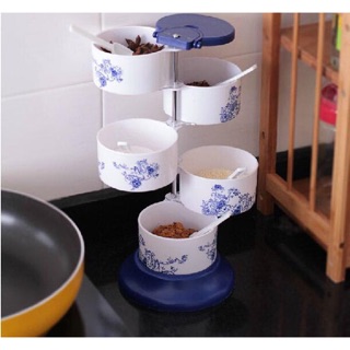 Hộp gia vị xoay 5 tầng