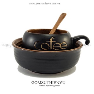 Cốc cafe giữ nhiệt gốm sứ Bát Tràng