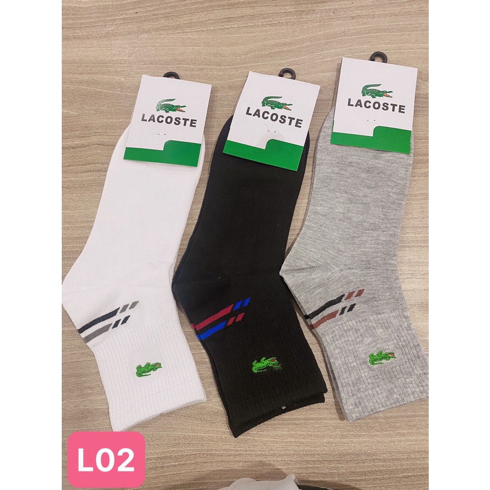 Vớ Thê Thao Cổ Cao Thêu Nổi LACOSTE màu ngẫu nhiên_ Shop Toàn Châu