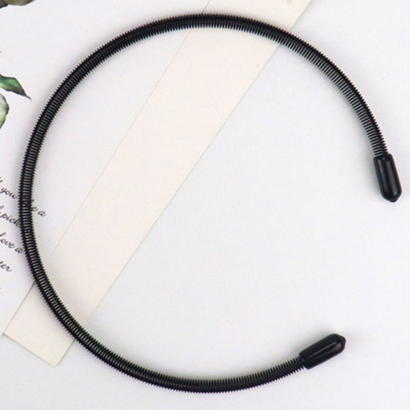 Băng Đô Cài Tóc Bằng Kim Loại Màu Đen Gợn Sóng Phong Cách Thể Thao Thời Trang Cho Nam Và Nữ