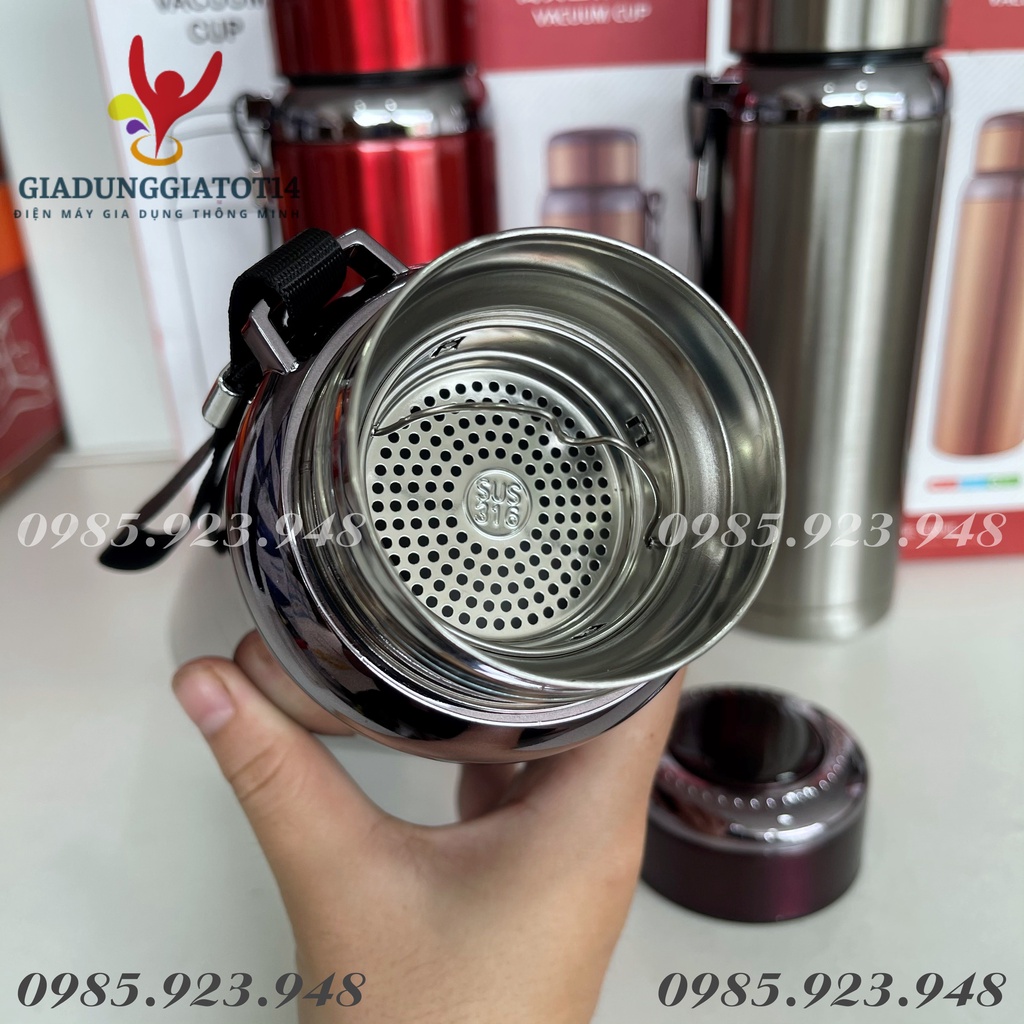 Bình giữ nhiệt inox 304 không gỉ, mang đi làm, đi học, thể thao