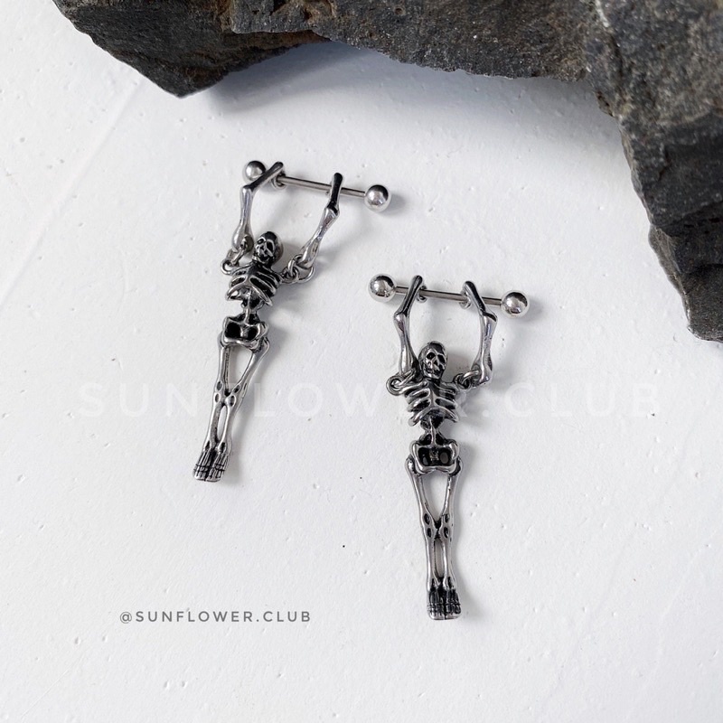 Bông tai thép titan không đen chống gỉ unisex thời trang