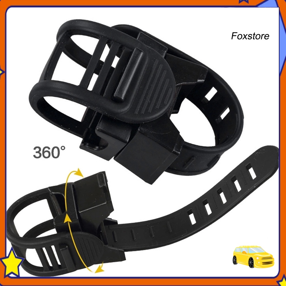 Giá đỡ đèn pin xoay 360 độ gắn tay cầm xe đạp