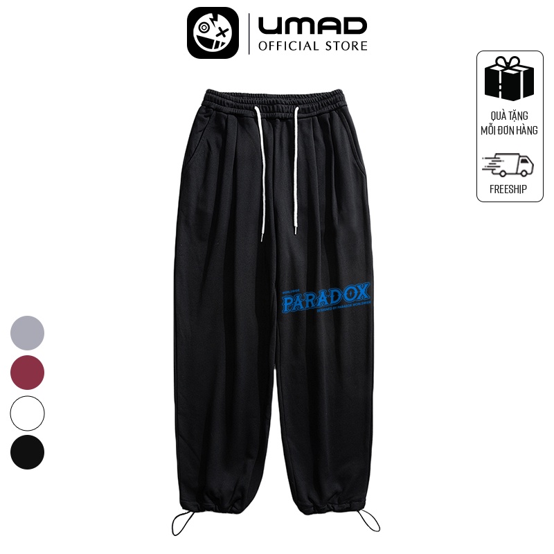 Quần Jogger UMAD Nam Nữ Basic PARADOX Phong Cách Thể Dục Thể Thao Năng Động Cá Tính Unisex