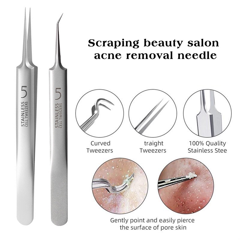 Nhíp nặn mụn đầu đen SUOLAER siêu mỏng số 5 chuyên nghiệp