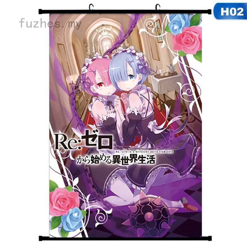 Poster In Hình Nhân Vật Anime Re: Zero-starting Life In Another World Ram Rem