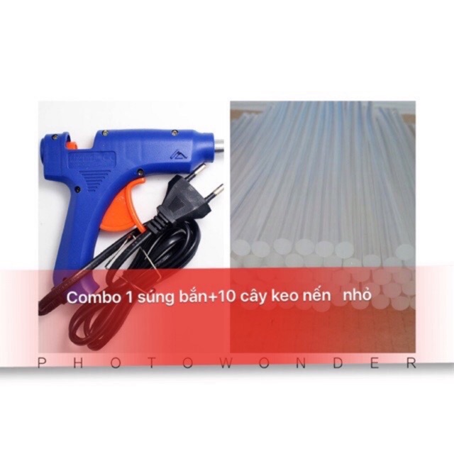Combo súng bắn keo + 10 cây keo