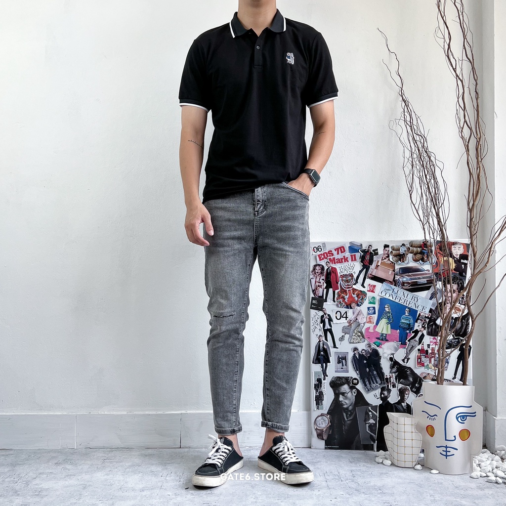 Áo Polo Nam Nữ ZR thêu gấu, thun cổ bẻ Unisex vải cotton cá sấu công sở kiểu Hàn - GATE6 - #4795