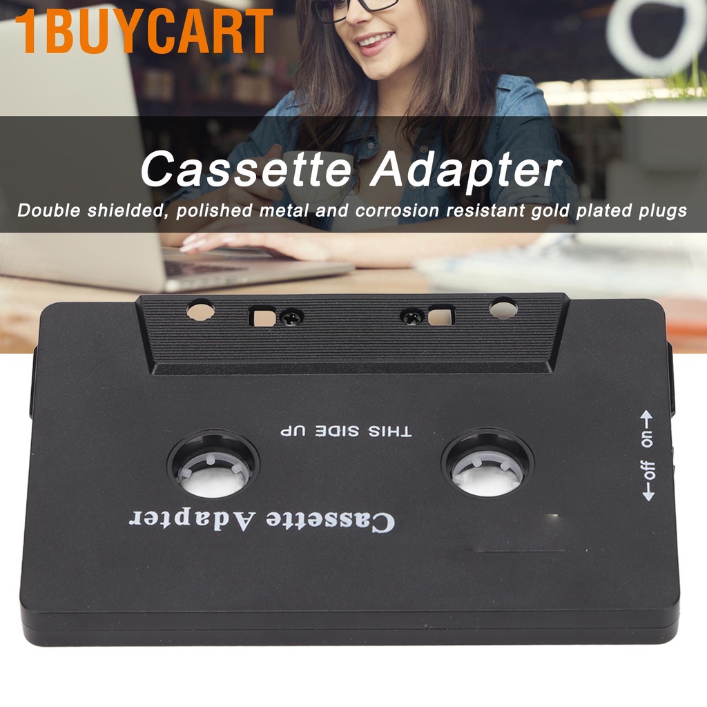 1buycart Bluetooth Cassette Adapter Noise Reduction Stereo High Fidelity Tape Aux Receiver for Car Tablet