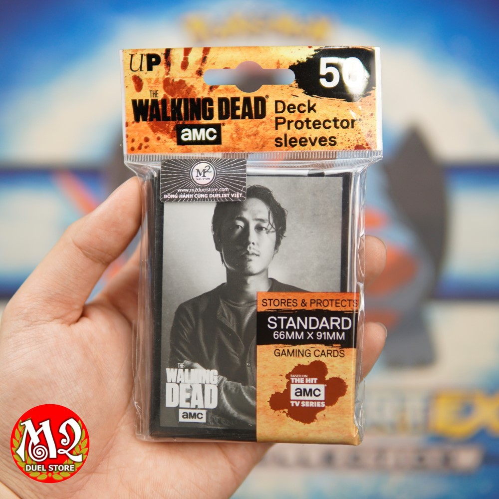 Bọc bài Standard size Ultra Pro The Walking Dead Glenn - 50 cái size 66x91 mm, giá rẻ cho Pokemon Yugioh