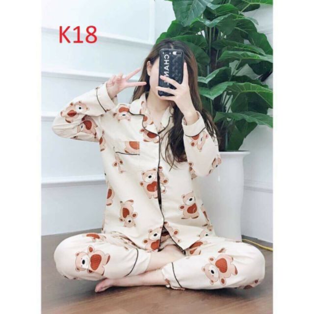 Bộ pizama dài tay - Bộ đồ mặc nhà