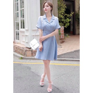 ĐẦM SOMI SỌC XANH LIEN( FREE SHIP 50K)