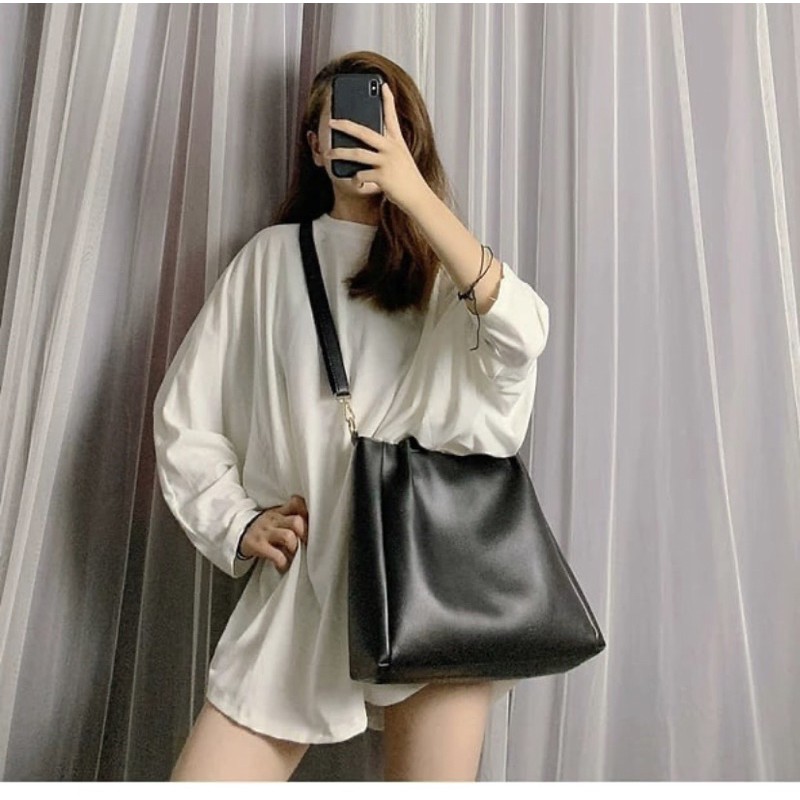 [TẶNG MÓC GẤU]-TÚI TOTE DA ĐEO CHÉO HÀN QUỐC HANNA | BigBuy360 - bigbuy360.vn