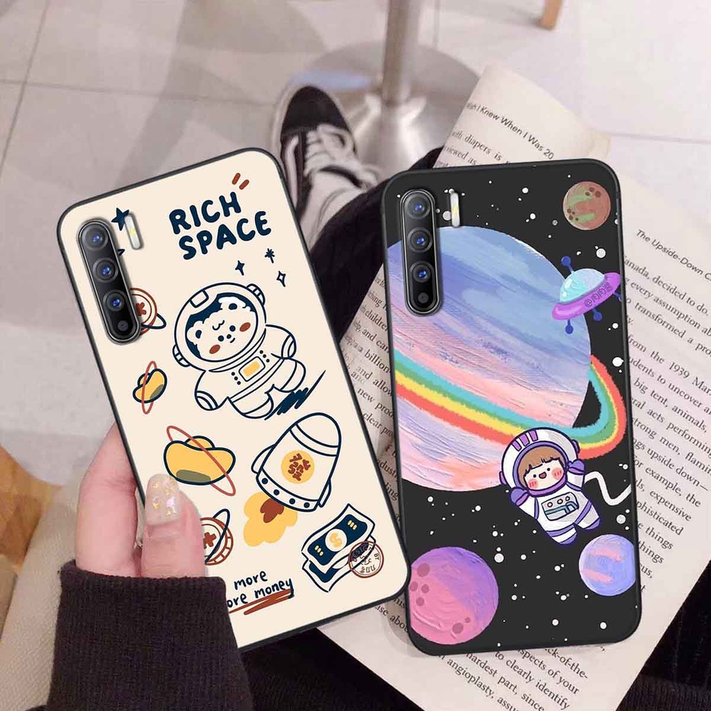 Ốp Oppo Reno3 / Reno3 Pro / Reno 3 in hình vũ trụ, phi hành gia bầu trời cute dễ thương