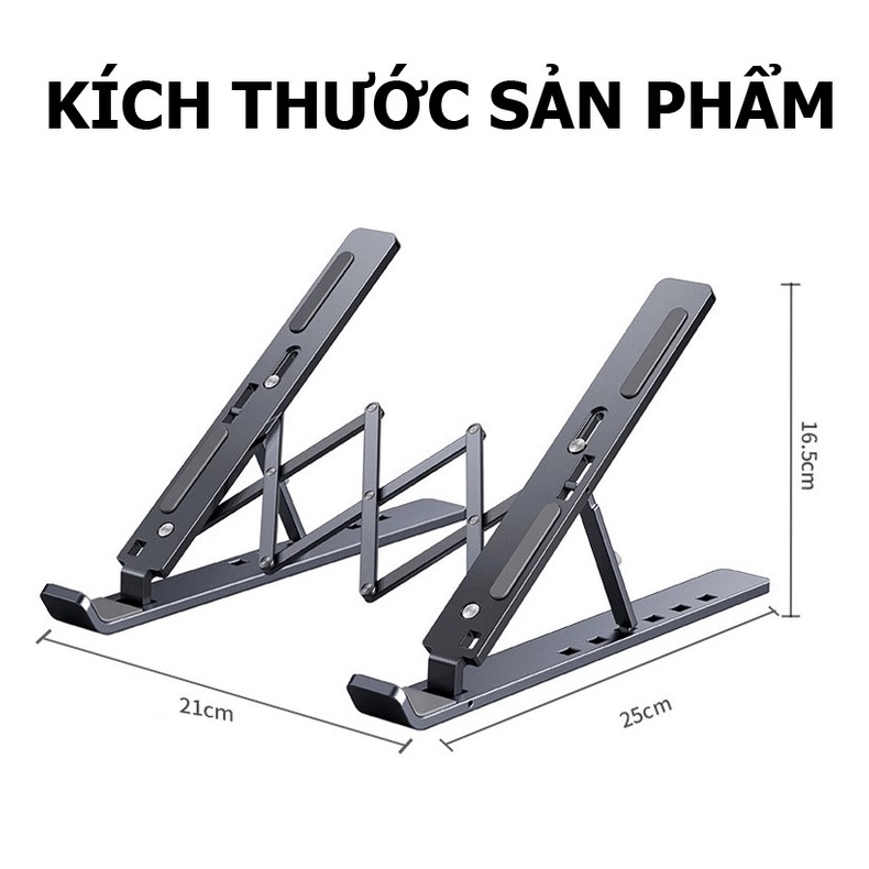 Giá đỡ laptop bằng NHÔM XỊN ZIZAC gấp gọn dùng cho laptop có thể điều chỉnh nhiều mức độ cao