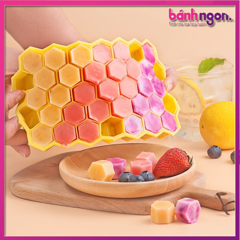 Khuôn Làm Đá Silicon Hình Tổ Ong