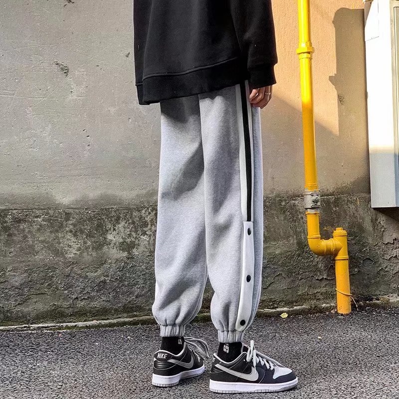 Quần dài nam ống rộng phong cách thời trang Hong Kong chất lượng cao size S-3XL