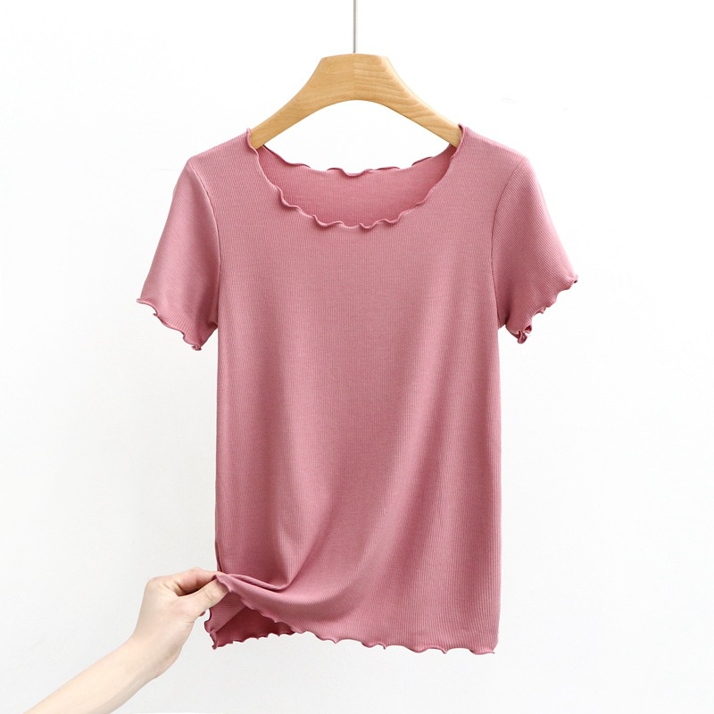 Áo Thun cotton Tay Ngắn Cổ Tròn Plus Size Phong Cách Hàn Quốc Cho Nữ