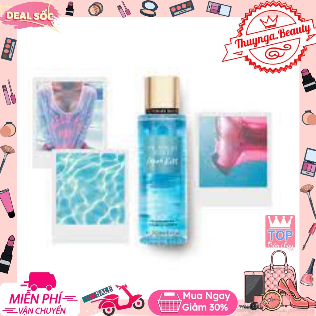 Xịt thơm hương nước hoa toàn thân body mist Victoria Secret Aqua Kiss 10ml #тнυynga.вeaυтyѕнop