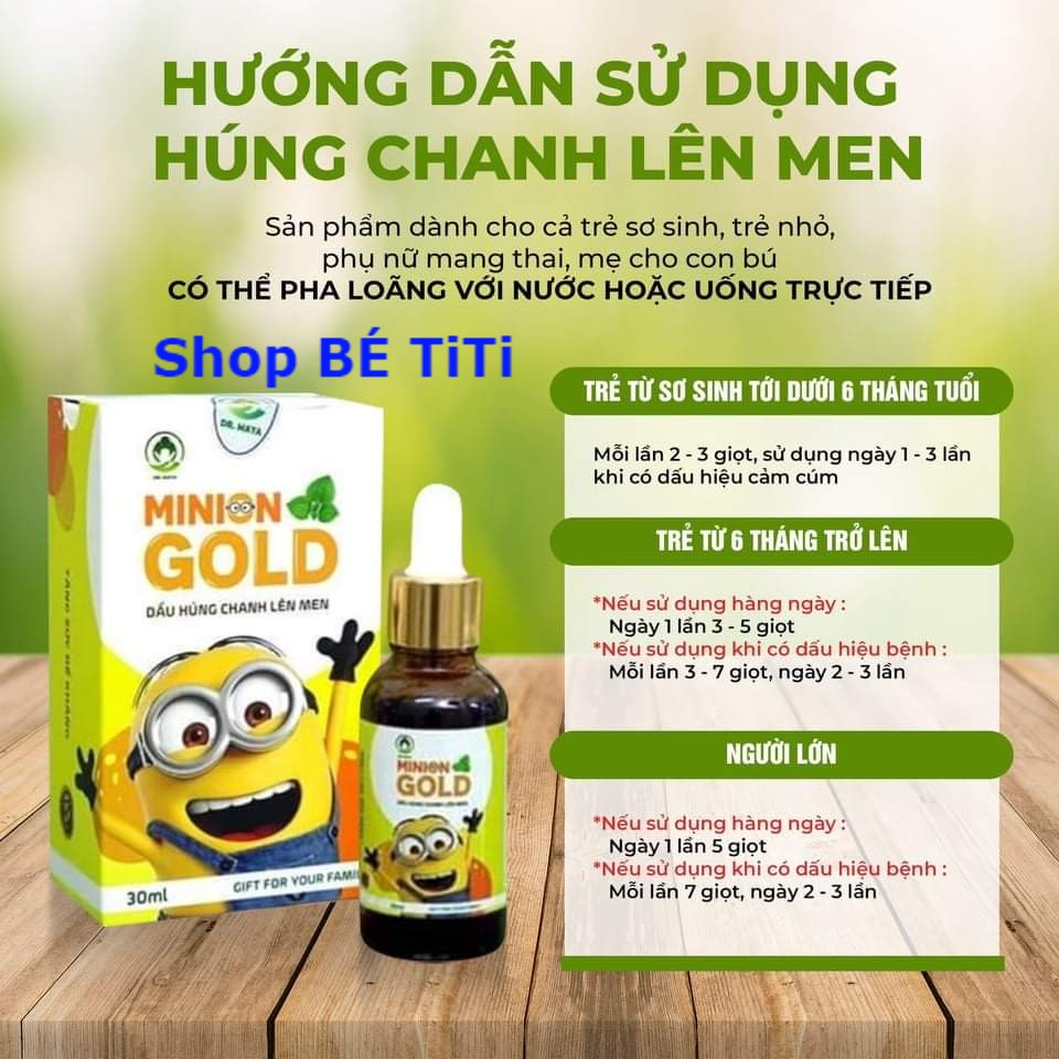 Dầu húng chanh lên men Minion Gold Dr.Maya thể tích 30ml [ Quà lớn ]