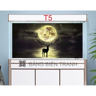 Tranh dán bể cá mẫu trăng T5