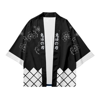 Áo Choàng Kimono Hóa Trang Nhân Vật Sasuke Hashibira Màu Đen Size XL