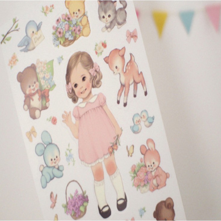 Bộ 6 Tấm Sticker Búp Bê Baby Doll