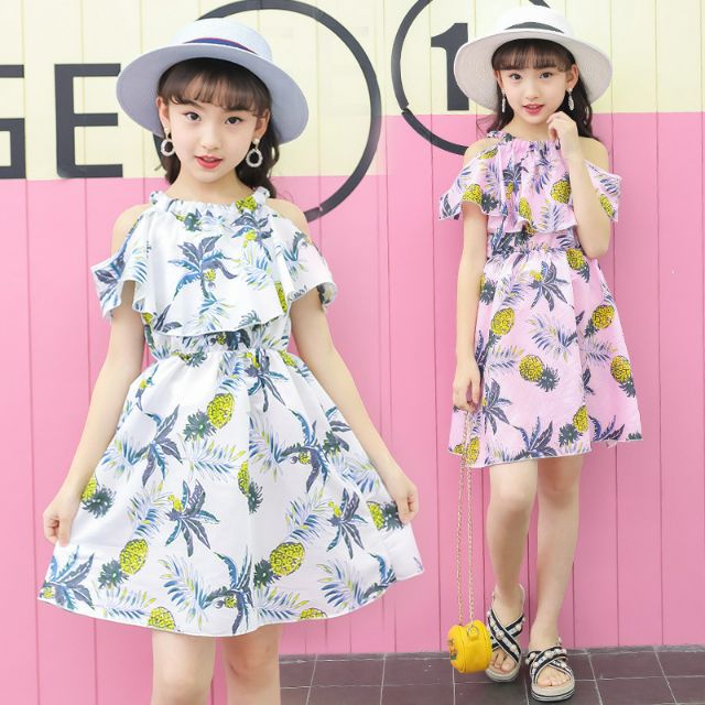 Váy họa tiết siêu xinh cho bé gái