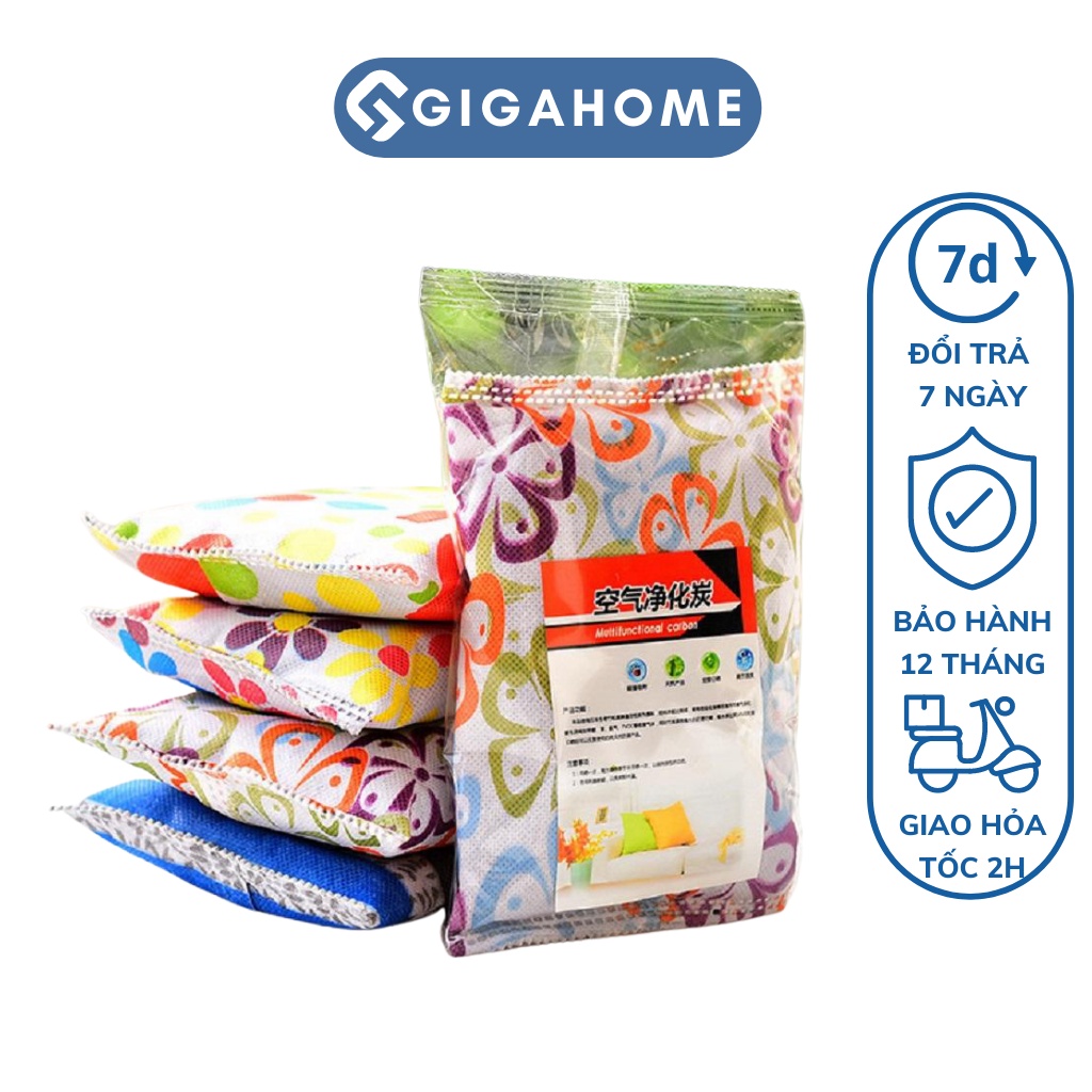 Túi Than Tre Hoạt Tính GIGAHOME Lọc Khí, Khử Mùi Ô Tô, Phòng Ở 7032