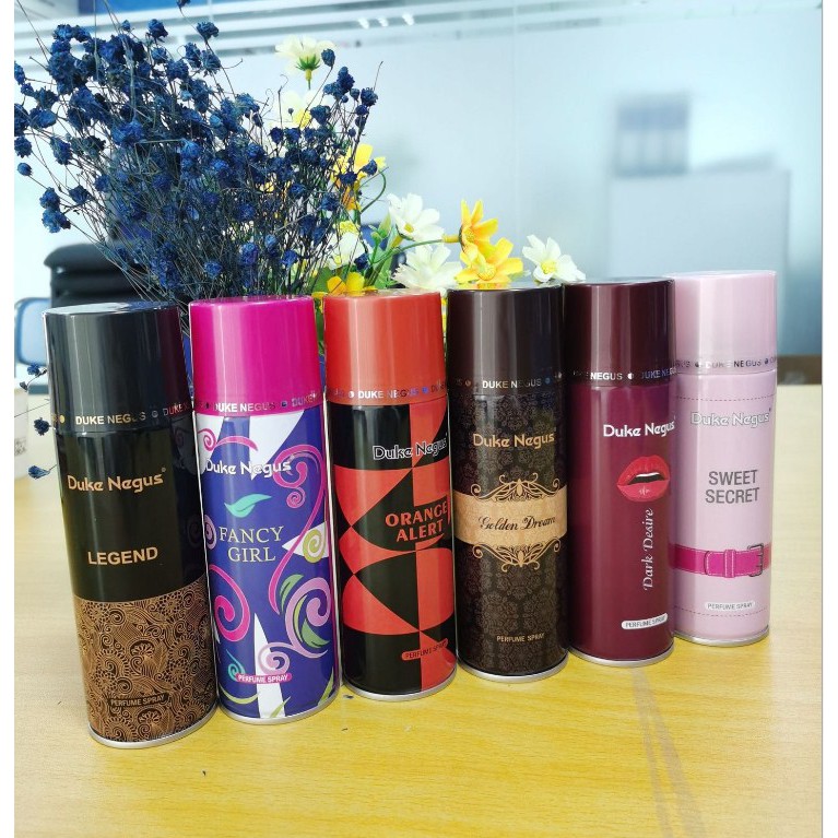 Xịt khử mùi Duke Negus ngăn mùi cơ thể nam nữ, khử mùi vùng nách 6 hương nước hoa, Xịt khử mùi đa năng, xịt thơm | BigBuy360 - bigbuy360.vn