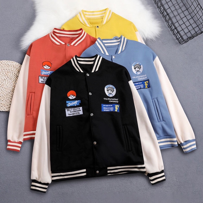Áo khoác cadigan nam nữ thun nỉ hình ngoại hình logo stitchker cao cấp sumisu shop