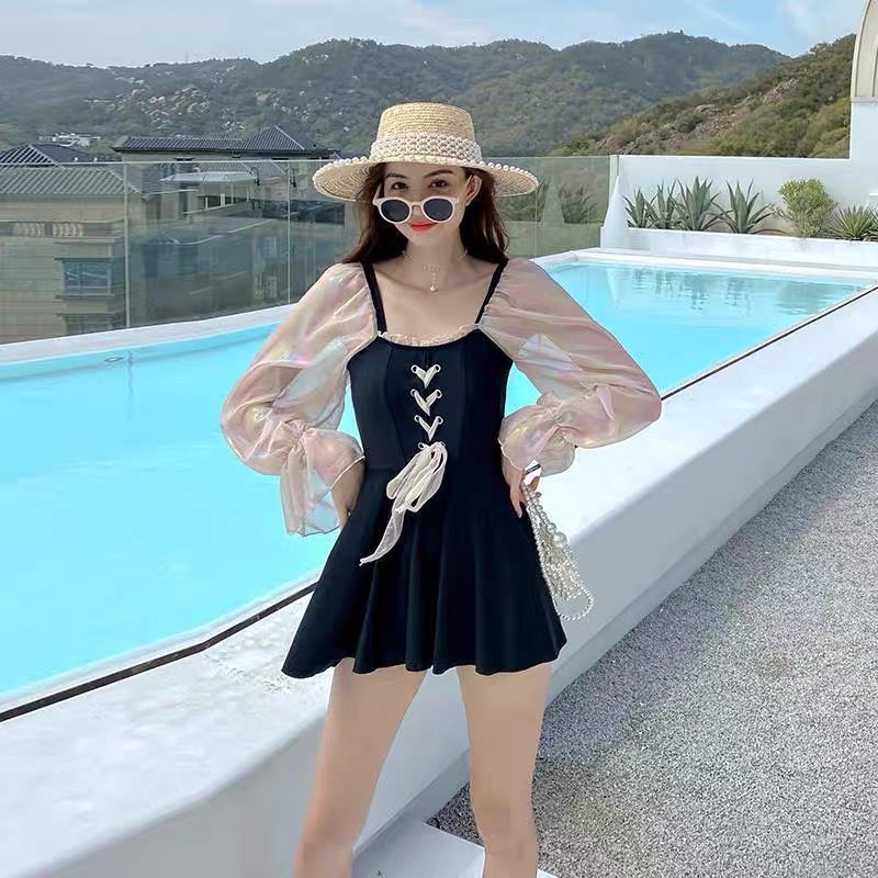 ⊕✒Áo tắm một mảnh nữ mùa hè bảo thủ 2021 mới của Hàn Quốc lót bụng giảm béo sinh viên sexy kỳ nghỉ xuân nóng đ