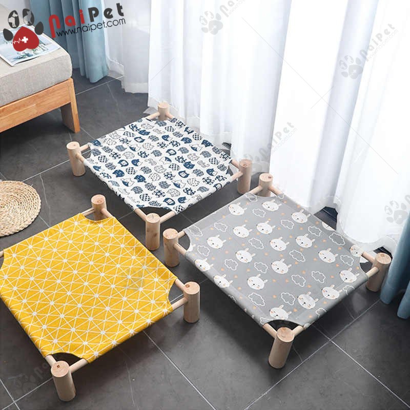 Giường Nằm Cho Thú Cưng Bằng Gỗ DN018