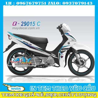 Tem rời sirius fi phiên bản kỉ niệm,decal trong dán xe trắng hoặc bạc