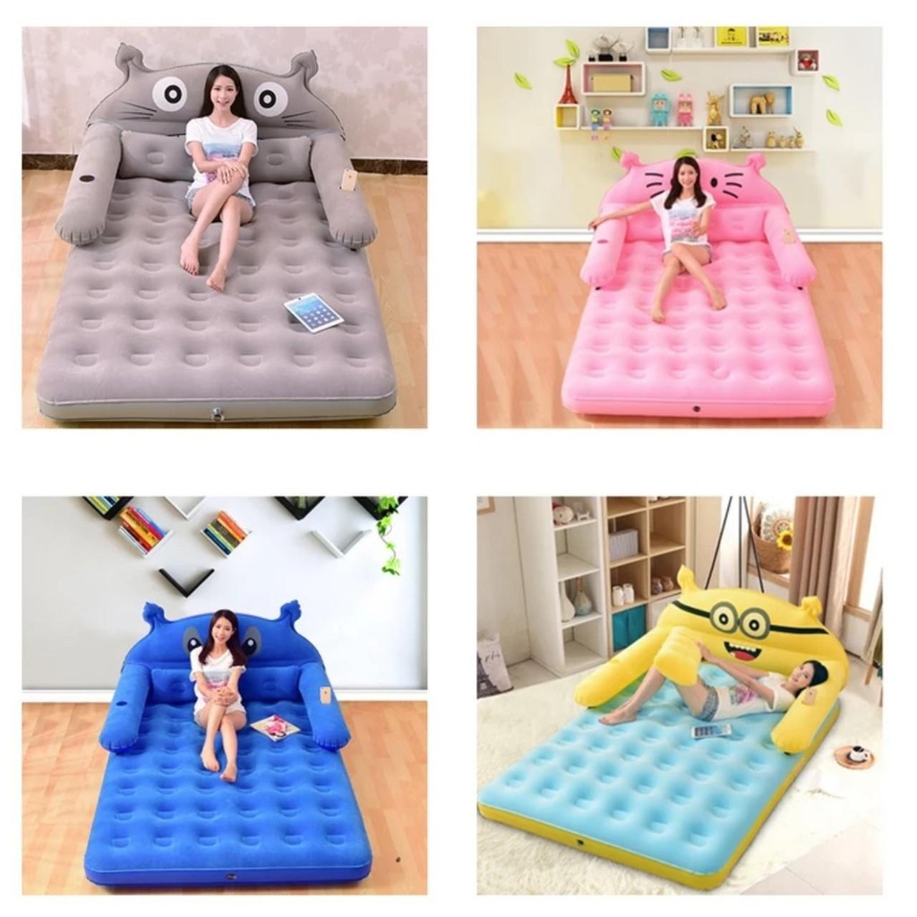 GIƯỜNG HƠI 1 TẦNG HÌNH THÚ KÈM BƠM ĐIỆN + GỐI + MIẾNG DÁN | BigBuy360 - bigbuy360.vn
