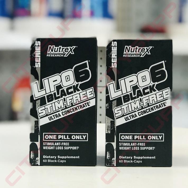 Nutrex Lipo 6 Black Stim Free , Hỗ Trợ Sinh Nhiệt Đốt Mỡ, Không Caffeine, Tăng Cường Trao Đổi Chất