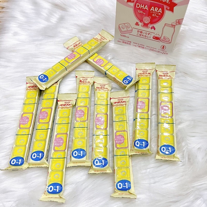 Sữa Meiji thanh số 0-1 hàng nội địa Nhật date 2022-thanh 27g