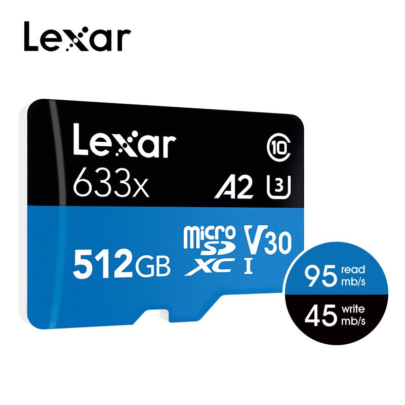 Thẻ Nhớ Lexar 633X SDXC Micro sd 32GB 512GB 256GB 128GB 64GB SDHC 95M-100M / s TF Cho Gopro / DJI / martphone