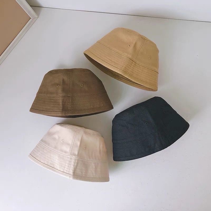 MVP2746 Mũ Bucket Kaki Vành Nhỏ Phong Cách Retro Hàn Quốc Cho Bé Trai Bé Gái Vành Nhỏ Phong Cách Retro Hàn Quốc