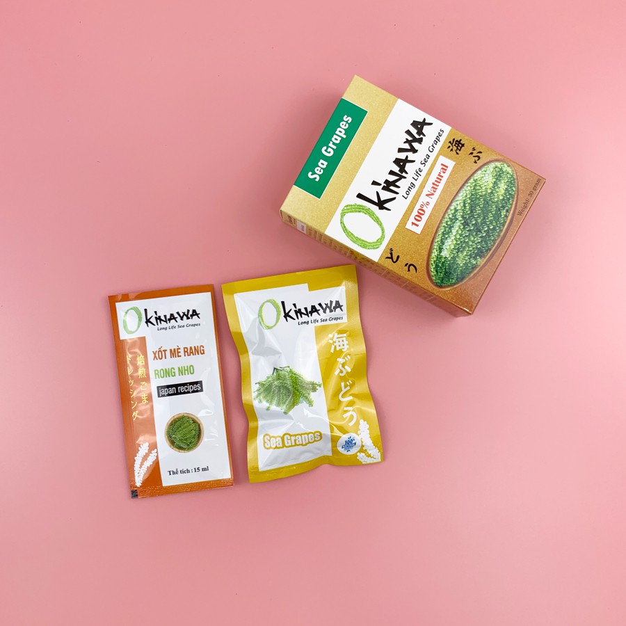 Rong Nho Tách Nước Okinawa HỘP NHỎ, Tặng kèm sốt mè rang | BigBuy360 - bigbuy360.vn