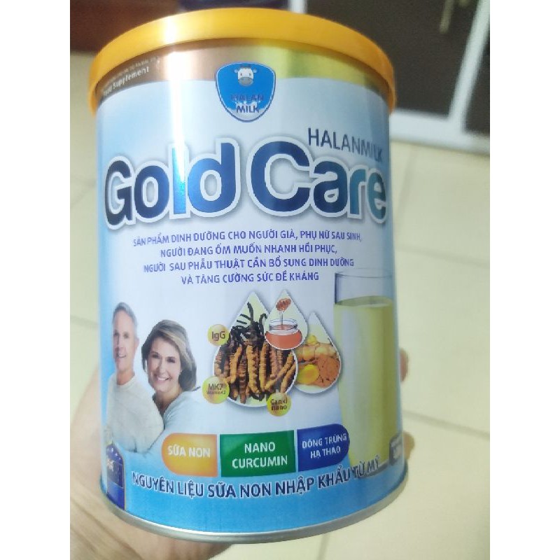 PHỤC HỒI SỨC KHOẺ SAU SINH , SAU MỔ - SỮA BỘT HALANMILK GOLD CARE 400g- Đông trùng hạ thảo, sữa non, nano curcumin