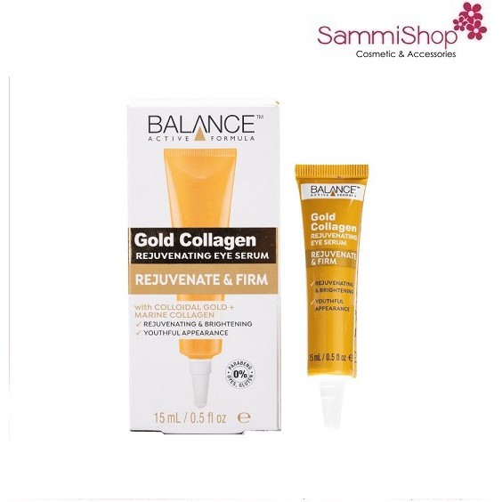 Serum Vàng Ngừa Thâm Mắt Balance Active Formula Gold Collagen Rejuvenating Eye Serum 15ml (IP01)