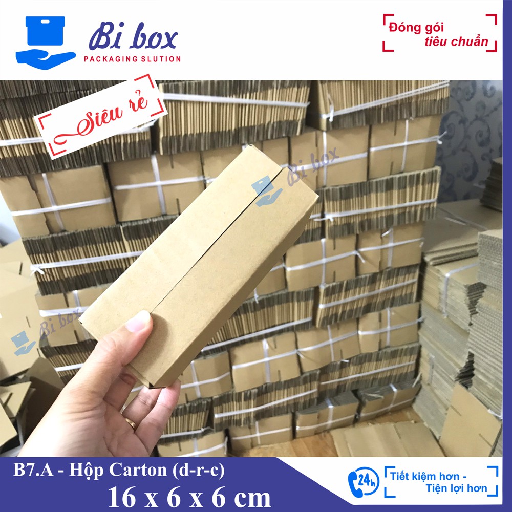 Combo 20 hộp giấy 16x6x6 - thùng hộp carton đóng hàng