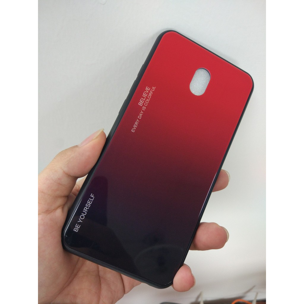 Ốp lưng mặt kính cầu vồng cho Redmi 8 / 8A