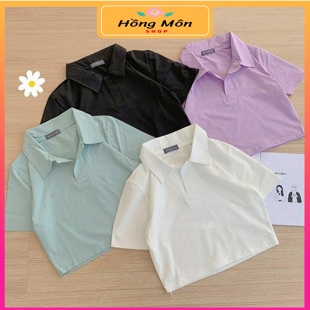 [ FREESHIP +SIÊU GIẢM GIÁ] Áo Nữ Croptop cổ đức tay ngắn trẻ trung sành điệu