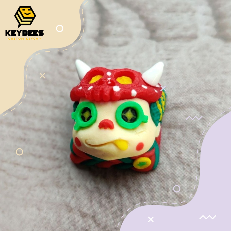 Artisan Keycap - Nút bàn phím cơ resin handmade Toni Xmas Kẹo Gậy