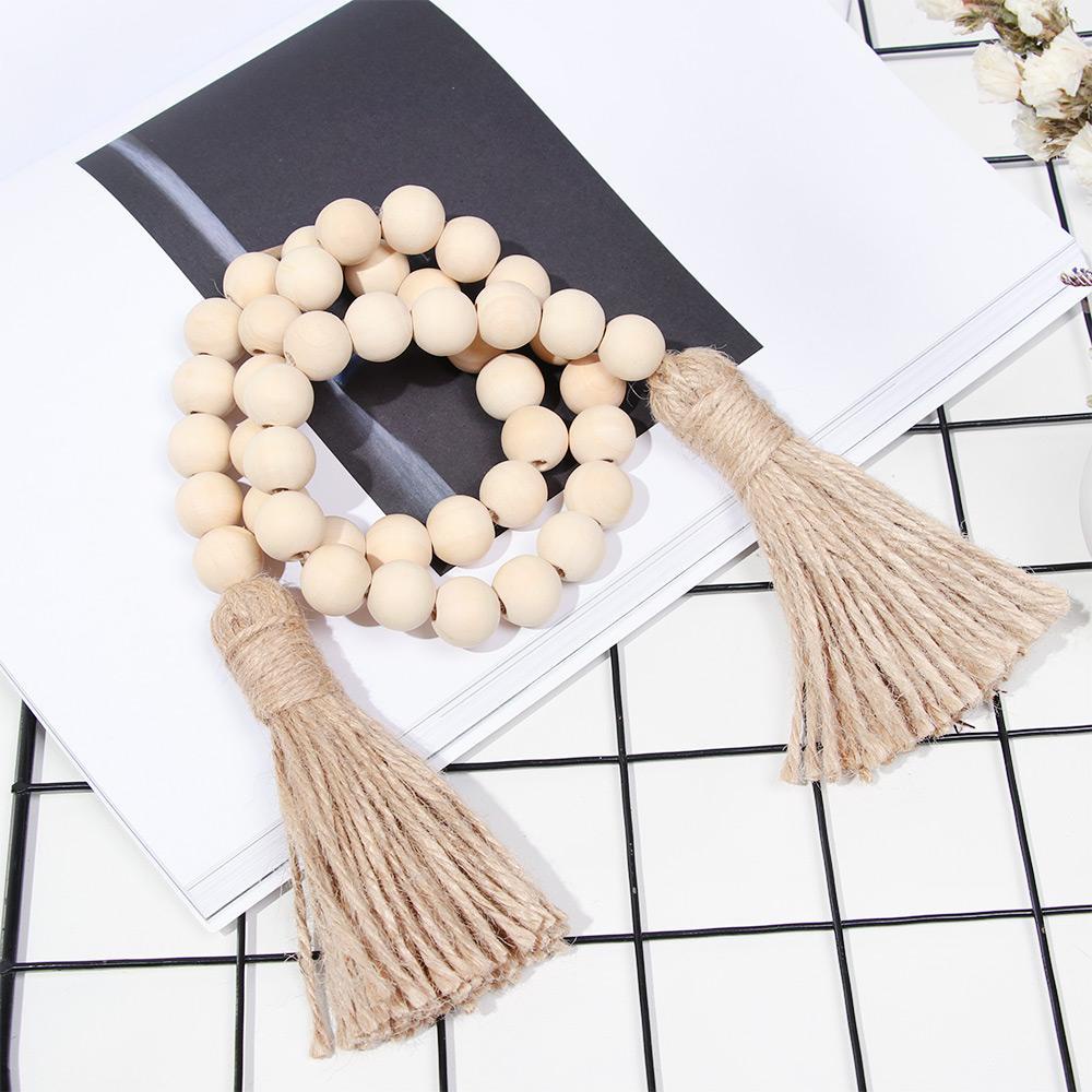 Chuỗi Hạt Gỗ Treo Tường Trang Trí Phong Cách Boho