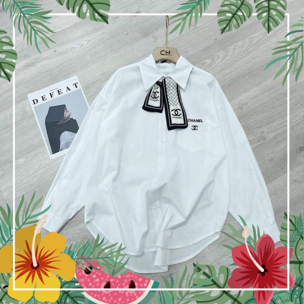 [SALE_50%] SƠ MI KÈM KHĂN CAO CẤP - CHẤT LIỆU THÔ NHẬP KHẨU - MÀU TRẮNG - [NHẬP KHẨU] [FLASHSALE] | BigBuy360 - bigbuy360.vn