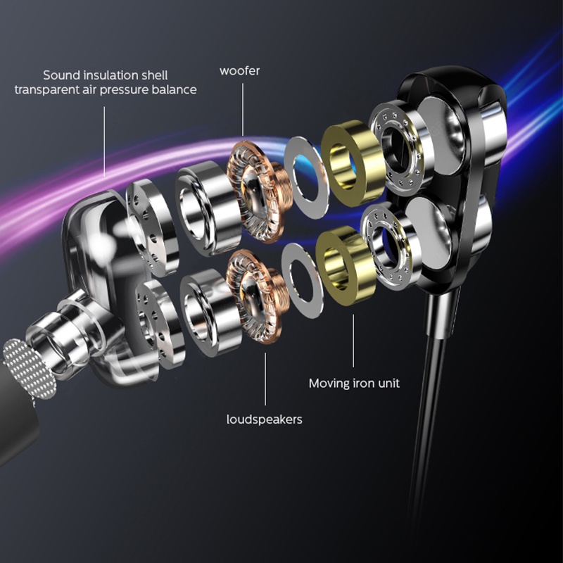 Tai Nghe Nhét Tai Có Dây Âm Thanh Siêu Trầm Cho Điện Thoại