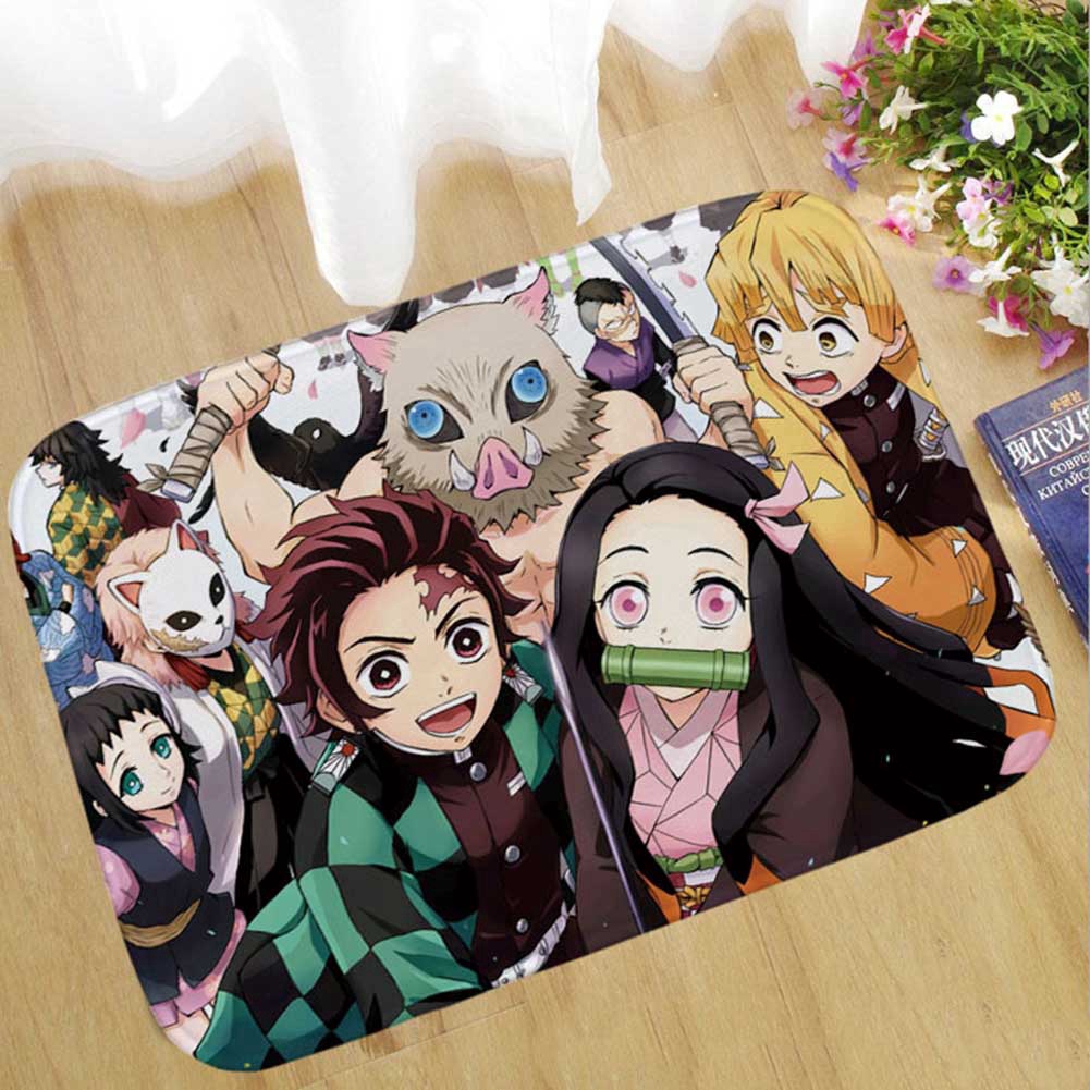 Thảm Lông Nhung Lót Sàn In Hình Nhân Vật Anime Demon Slayer: Kimetsu No Yaiba Tomioka Giyuu